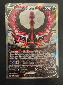 2021 Pokémon Chilling Reign Galarian Moltres V 177/198 alt art v - Image 2