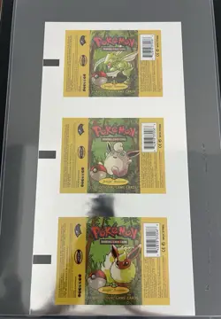 Pokémon Jungle Booster Pack Uncut Foil Sheet Australian Version - Image 1