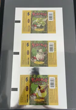 Pokémon Jungle Booster Pack Uncut Foil Sheet Australian Version - Image 7