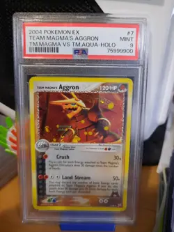 2004 Pokemon EX Team Magma vs Team Aqua Magma's Aggron Holo 7/95 PSA 9 Mint 9900 - Image 3