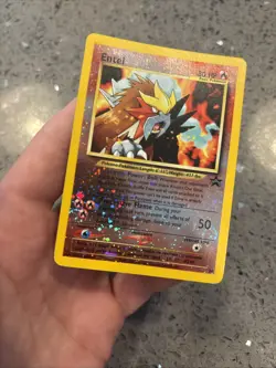 Entei #34 Black Star Promo Reverse Holo Rare Vintage Pokemon Card 4 Swirls - Image 4