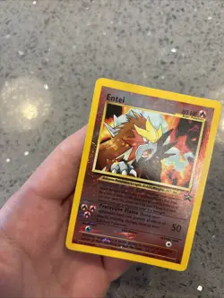 Entei #34 Black Star Promo Reverse Holo Rare Vintage Pokemon Card 4 Swirls - Image 5