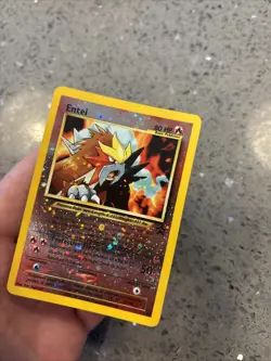 Entei #34 Black Star Promo Reverse Holo Rare Vintage Pokemon Card 4 Swirls - Image 6