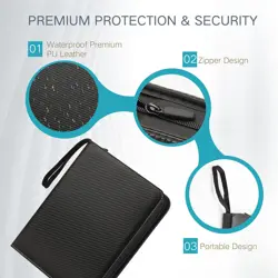 Trading Card Binder with Sleeves 9 Pocket Premium 720 Double Sided Pocket PU Car - Image 6