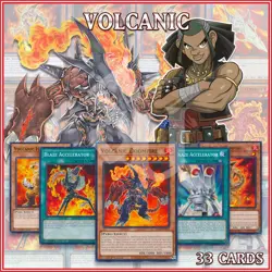 VOLCANIC DECK 33 | Rimfire Rocket Blaze Accelerator Doomfire Queen Shell YuGiOh - Image 1
