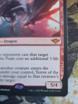 TERROR OF THE PEAKS Outlaws Of Thunder Junction OTJ Magic MTG MINT CARD - Image 2