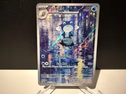 2023 Pokemon TCG Poliwhirl 176 S&V 151 MEW Illustration Rare Card NM+ - Image 1