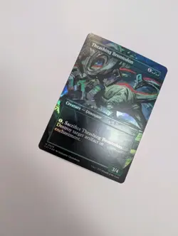 MTG - Thrashing Brontodon (Borderless Foil)- The Lost Caverns of Ixalan NM/M - Image 2