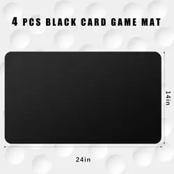 4 Pcs Card Game Mats 24 x 14 Inch Playmat Table Smooth Playing Card Mat for T... - Image 2