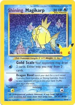 Pokemon TCG Shining Magikarp 66/64 Celebrations: Classic Collection Holo NM - Image 1