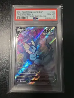 Pokemon Vaporeon V SWSH181 Black Star Promo Card PSA 10 - Image 3