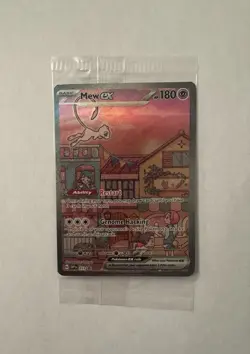 Pokémon TCG Scarlet & Violet 151 Mew EX Promo 053 Illustration Rare Card Sealed - Image 1
