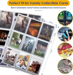 900 Pockets Card Binder, Trading Card Album Display Holder, PU Cover Zip Binder - Image 7