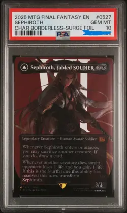 Sephiroth, Fabled Soldier SURGE Foil 0527 MTG Final Fantasy *GEM MINT PSA 10* - Image 1