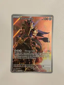 Pokémon TCG Zamazenta Full Art Illustration Rare Card 201/182 Destined Rivals - Image 1