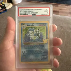 POKEMON 2021 Celebrations BLASTOISE Holo Classic Coll Base Set #2 PSA 9 - Image 1