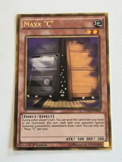 Maxx "C" PGL3-EN042 Premium Gold Secret Rare Name Yugioh Card 1st Edition Mint - Image 1