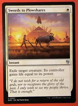 MTG, AETHERDRIFT: SWORDS TO PLOWSHARES, UNCOMMON #0037, DRC, REGULAR,  NM,  - Image 1