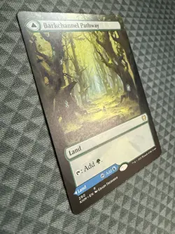 MTG Barkchannel Pathway #290 Borderless Rare Kaldheim (KHM)  - Image 2
