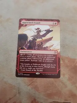 Aggravated Assault Wilds Of Eldraine Enchanting Tales MTG NM - Image 1