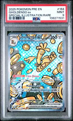 2025 POKEMON PRE EN-PRISMATIC EVOLUTIONS #164 GHOLDENGO EX PSA 9 - Image 7