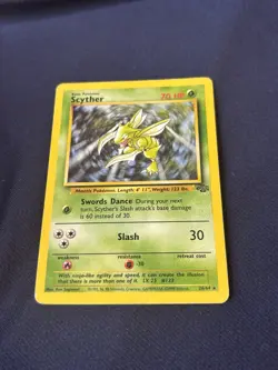 Scyther 26/64 Jungle Set Non-Holo Rare Pokémon Card played - Image 13
