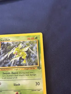 Scyther 26/64 Jungle Set Non-Holo Rare Pokémon Card played - Image 2