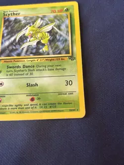 Scyther 26/64 Jungle Set Non-Holo Rare Pokémon Card played - Image 3