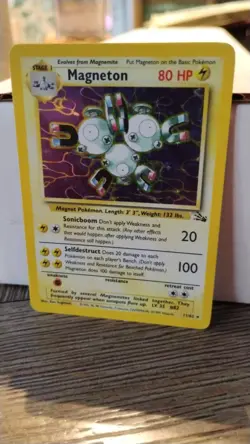 MAGNETON Fossil Set POKEMON Holo Foil 1999 Trading Card 11/62 TCG - Image 1