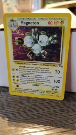 MAGNETON Fossil Set POKEMON Holo Foil 1999 Trading Card 11/62 TCG - Image 3