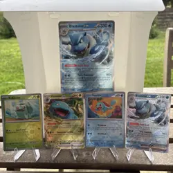 Pokemon 151 Blooming Waters Premium Collection 5 Promo Cards Jumbo Blastoise - Image 2