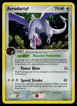Pokemon Card - Aerodactyl Legend Maker 1/92 Holo Rare - Image 1