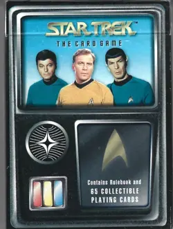 1996 FLEER STAR TREK CARD GAME FACTORY SEALED 65 CARDS & RULEBOOK MINT L@@K - Image 1