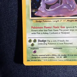 Muk Fossil Holo Foil Rare - Pokemon TCG 1999 Fossil Set Vintage Card # 13/62 (A) - Image 5