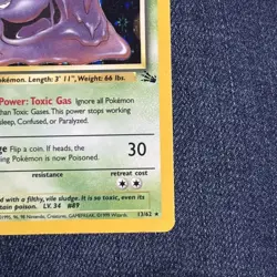 Muk Fossil Holo Foil Rare - Pokemon TCG 1999 Fossil Set Vintage Card # 13/62 (A) - Image 6