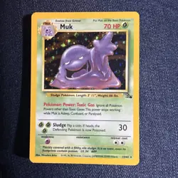 Muk Fossil Holo Foil Rare - Pokemon TCG 1999 Fossil Set Vintage Card # 13/62 (A) - Image 7