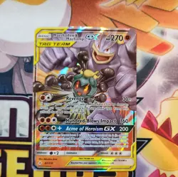 Marshadow & Machamp GX 82/214 Unbroken Bonds NM Ultra Rare Pokemon Card - Image 1