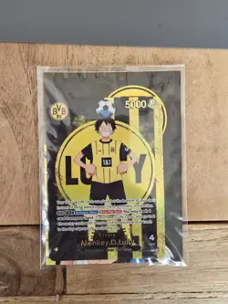 One Piece x BVB 09 Dortmund Promo Card Card ST13-003 Monkey D Luffy Sealed - Image 1