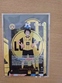 One Piece x BVB 09 Dortmund Promo Card Card ST13-003 Monkey D Luffy Sealed - Image 1