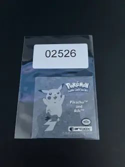 Pokémon TCG Ash pr03 Prism Holo Card Artbox 1999 Sticker Vintage - Image 10