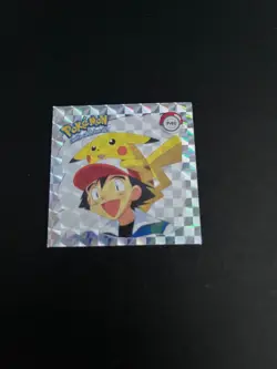 Pokémon TCG Ash pr03 Prism Holo Card Artbox 1999 Sticker Vintage - Image 11