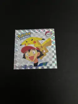 Pokémon TCG Ash pr03 Prism Holo Card Artbox 1999 Sticker Vintage - Image 2