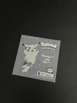 Pokémon TCG Ash pr03 Prism Holo Card Artbox 1999 Sticker Vintage - Image 3