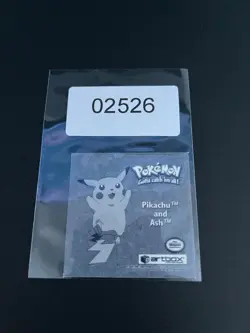 Pokémon TCG Ash pr03 Prism Holo Card Artbox 1999 Sticker Vintage - Image 9