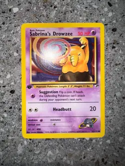 Pokemon TCG Cards 1st Edition Sabrina's Drowzee 92/132 Gym Heroes NM - Image 3