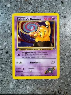 Pokemon TCG Cards 1st Edition Sabrina's Drowzee 92/132 Gym Heroes NM - Image 5