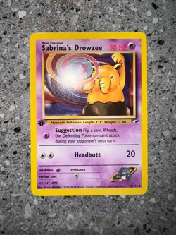 Pokemon TCG Cards 1st Edition Sabrina's Drowzee 92/132 Gym Heroes NM - Image 7