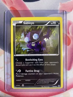 Pokémon TCG Sableye Ancient Origins 44/98 Regular Uncommon Card Miscut Error LP - Image 3