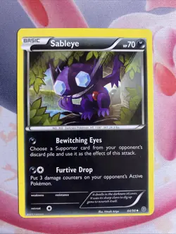 Pokémon TCG Sableye Ancient Origins 44/98 Regular Uncommon Card Miscut Error LP - Image 4