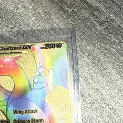 RARE Pokemon Charizard GX Rainbow Gold Metal Card 150/147 - Image 10
